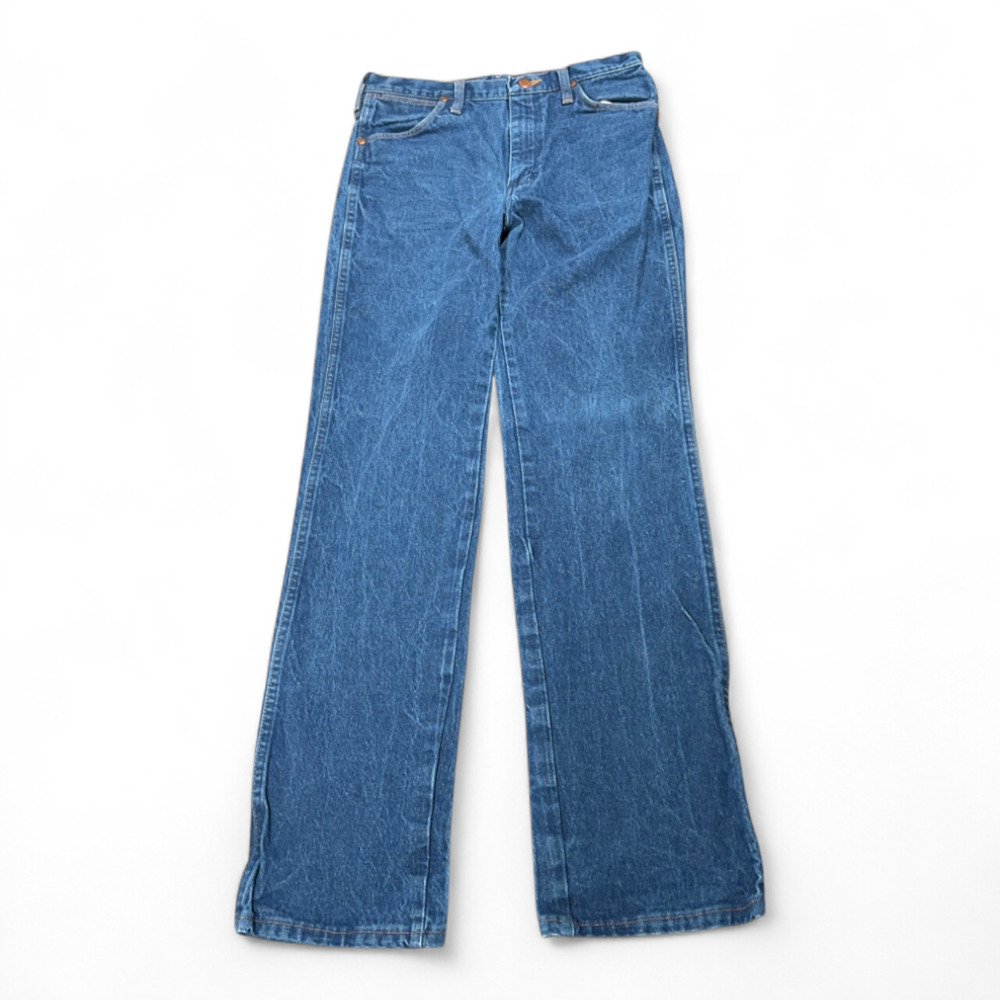 Vintage Wrangler Jeans Mens 32x33 Blue Cowboy Cut Slim Fit USA Made Western 90s